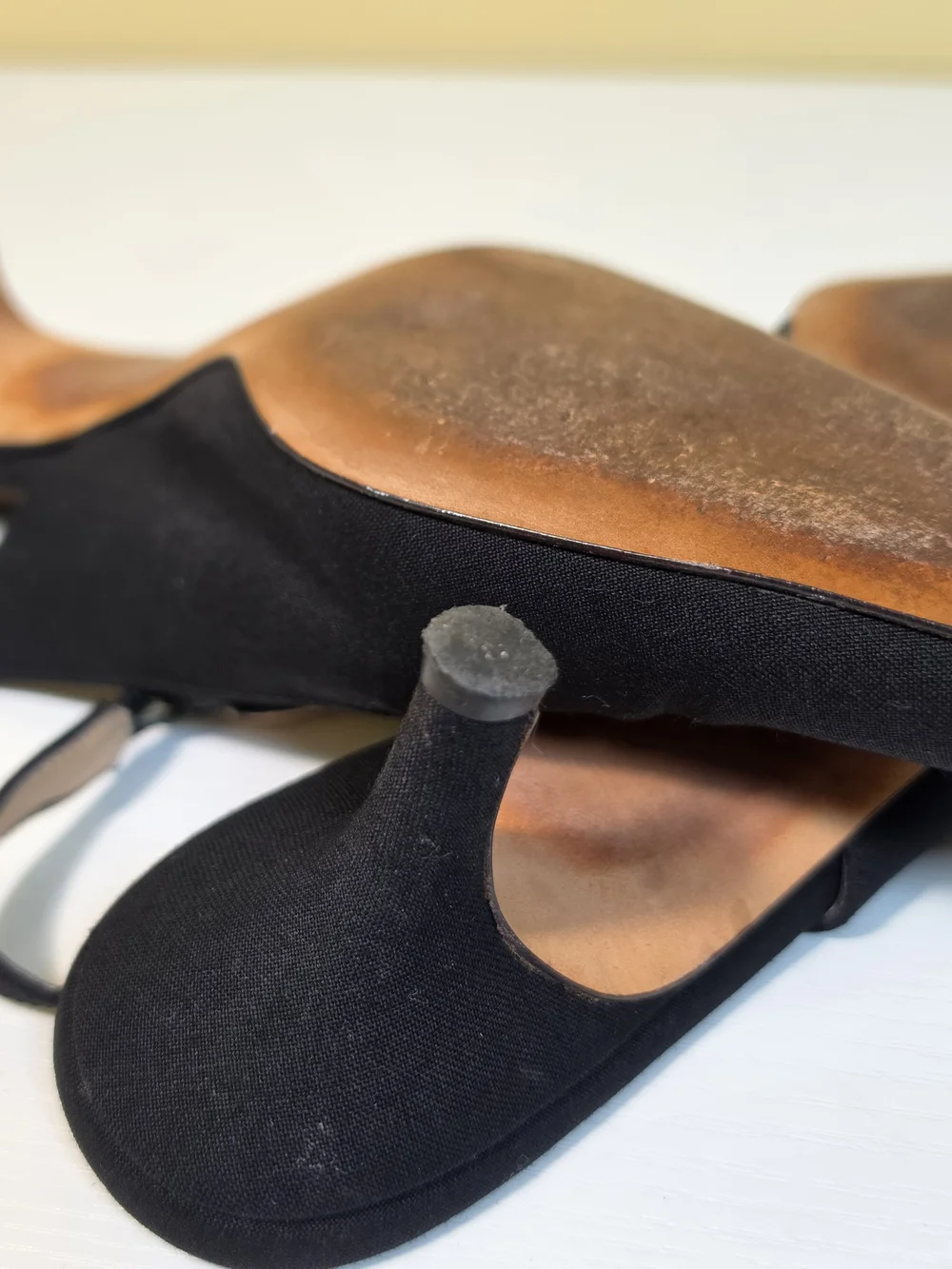 kate spade Black Sequin-Trim Slingback Pointed Flats Vintage